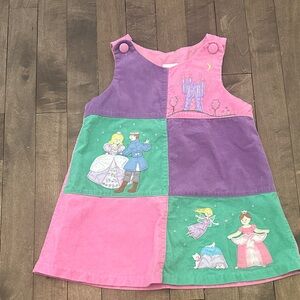 Vintage Princess Theme Colorful Patchwork Kids Dress Size 2T.